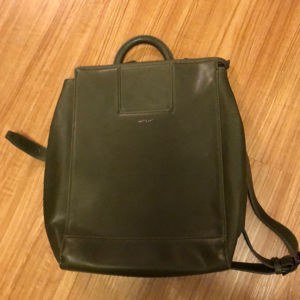Matt and Nat Olive Green Vegan Backpack